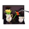 Picture of Flower Pots with Red and Yellow Flowers